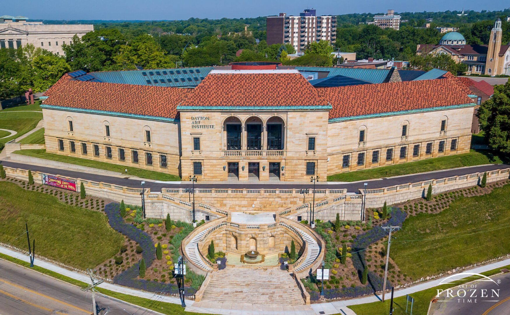 Dayton Art Institute wedding venue aerial view Ohio