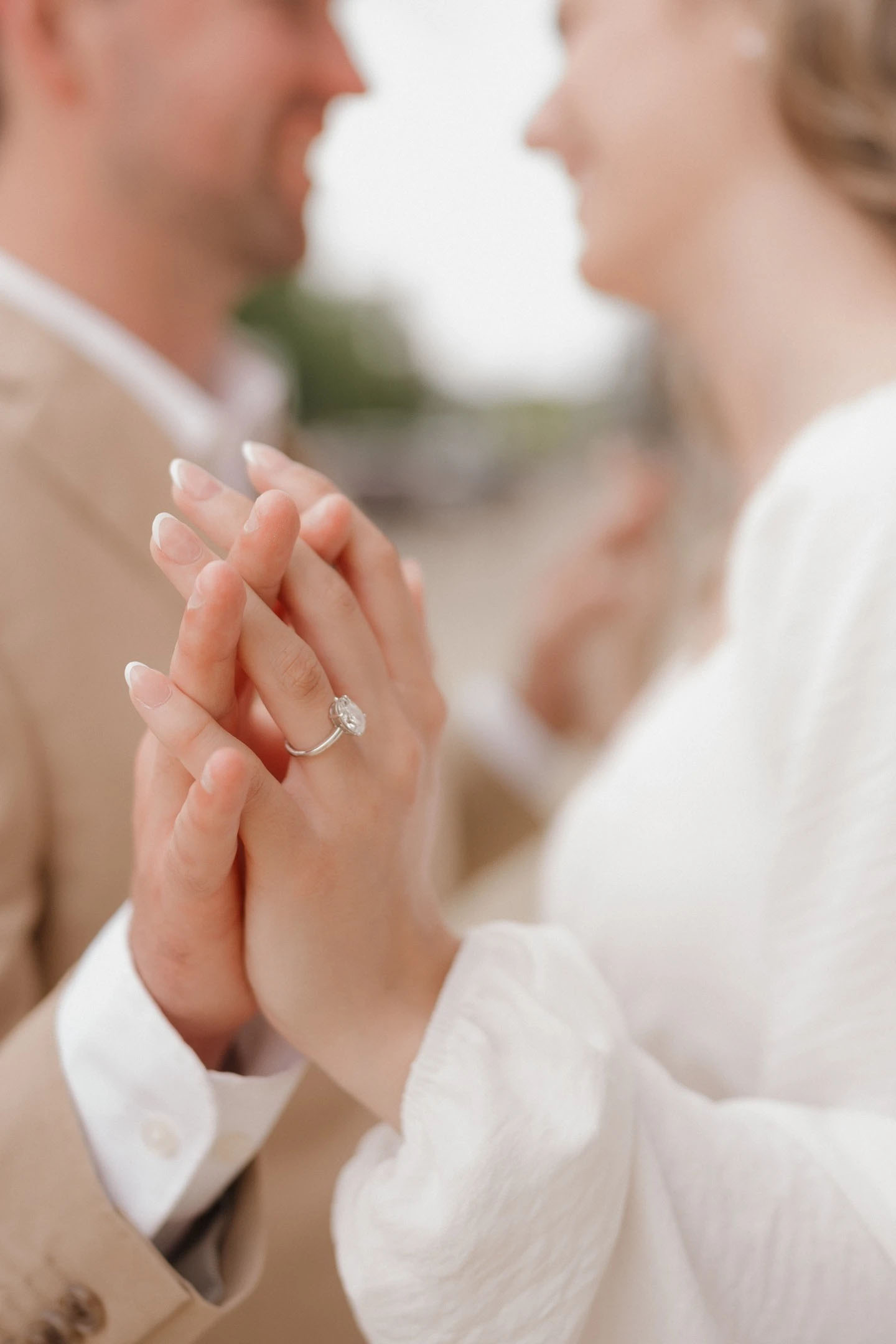 Relaxed and natural engagement picture of a couple in Ohio